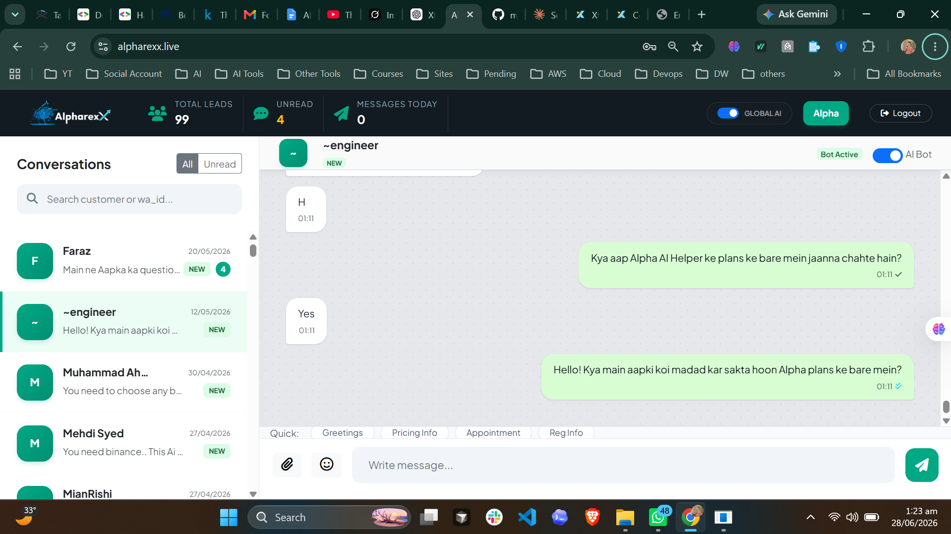 Enterprise WhatsApp CRM & Autonomous AI Sales Engine